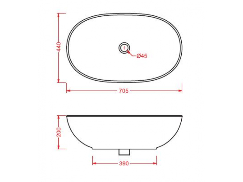 Купить Раковина ArtCeram La Ciotola 70 LCL002 01; 00, накладная, 70,5 х 44 х 20 см