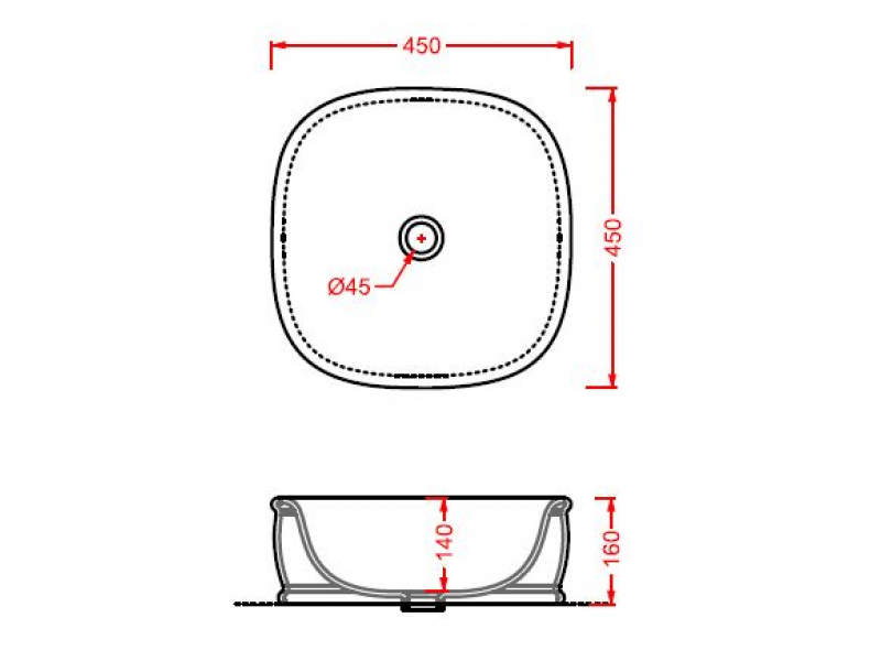 Купить Раковина Artceram Azuley AZL001 01; 00, накладная, цвет - белый глянцевый, 45 х 45 см