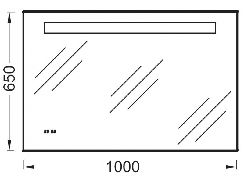 Купить Зеркало Jacob Delafon Rythmik/Formilia 100 см, с подсветкой, защитой от запотевания и часами, EB1161-NF