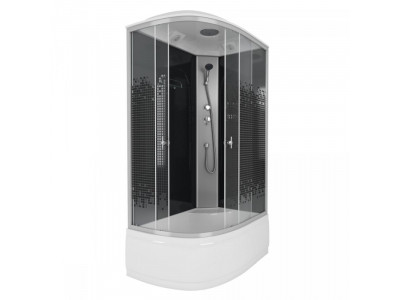 Душевая кабина Niagara Eco NG- 7510-14 BLACK L/R, 120 x 80 см, стекло мозаика