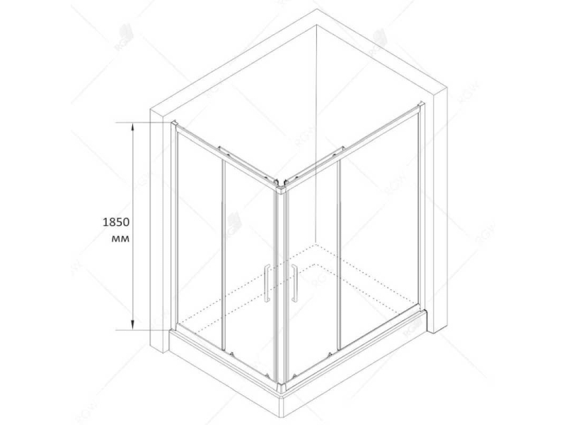 Купить Душевой уголок RGW CL-44 80 х 100 см, дверь раздвижная, стекло прозрачное, профиль хром, 32094480-11
