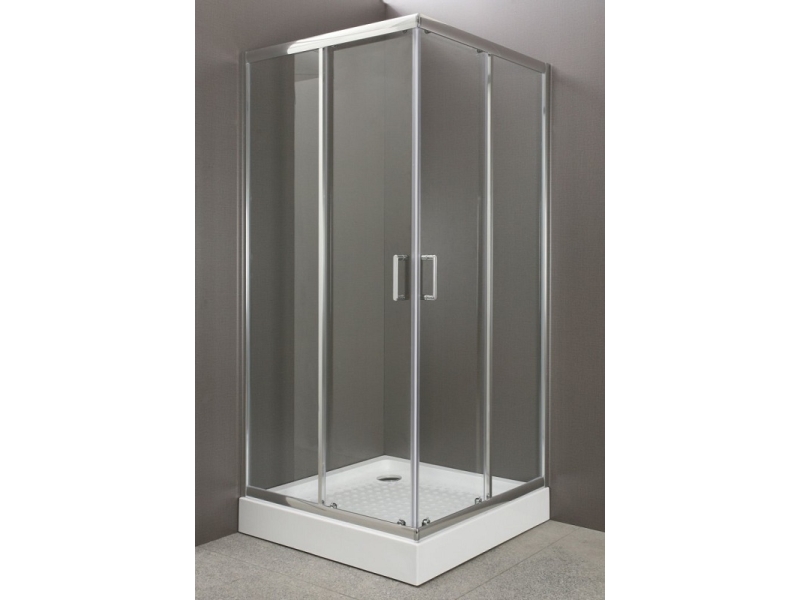 Купить Душевой уголок BelBagno UNO-195-A-2-90-C-Cr, 90 х 90 х 195 см, профиль хром, стекло прозрачное