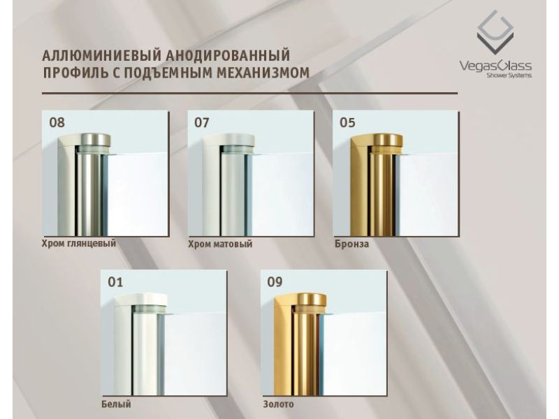 Купить Душевой уголок Vegas Glass AFA Lux, 90 x 90 x 199.5 см, профиль глянцевый хром, стекло прозрачное