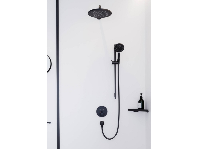 Купить Полка Hansgrohe AddStoris угловая 30 см, чёрный матовый, 41741670