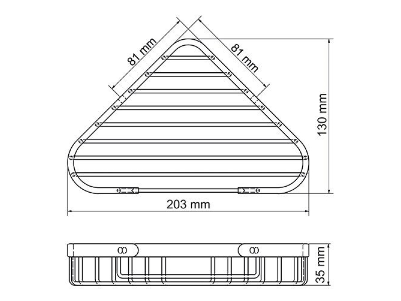 Купить Полка металлическая WasserKRAFT Серия К, угловая, цвет - белый, K-733WHITE