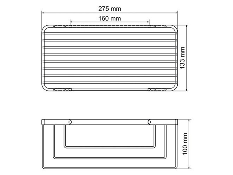 Купить Полка металлическая прямая WasserKRAFT K-711WHITE, цвет - белый