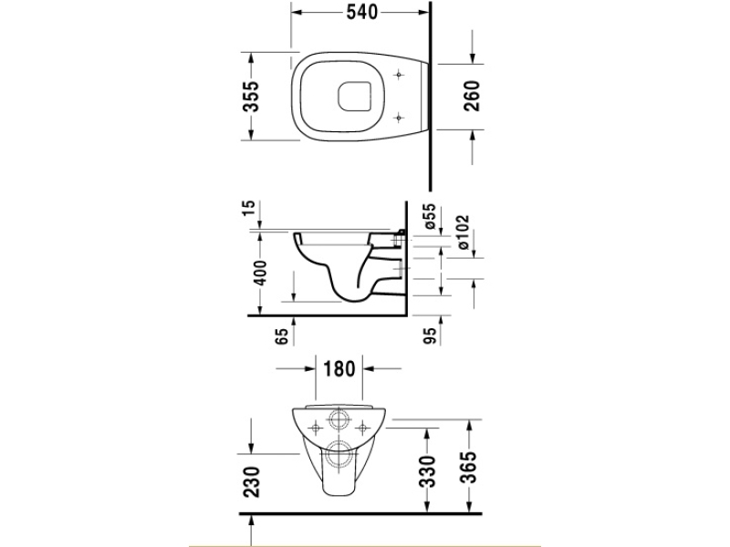 Купить Подвесной унитаз Duravit D-Code 22110900002