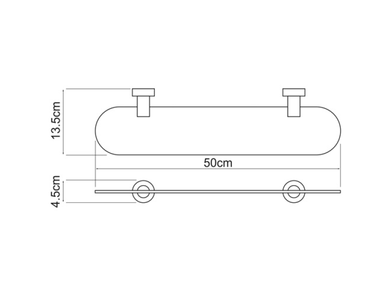 Купить Полка стеклянная WasserKRAFT Donau, K-9424