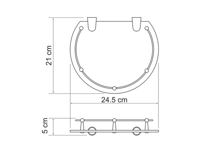 Купить Полка стеклянная WasserKRAFT Серия К, K-566