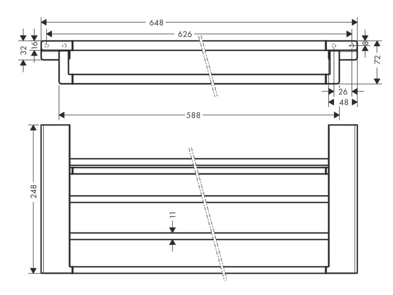 Купить Полотенцедержатель Hansgrohe AddStoris 60 см, хром, 41751000