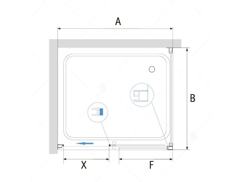 Купить Душевой уголок RGW PA-76 35087652-11, 150 х 120 см, прямоугольный, профиль хром, стекло прозрачное