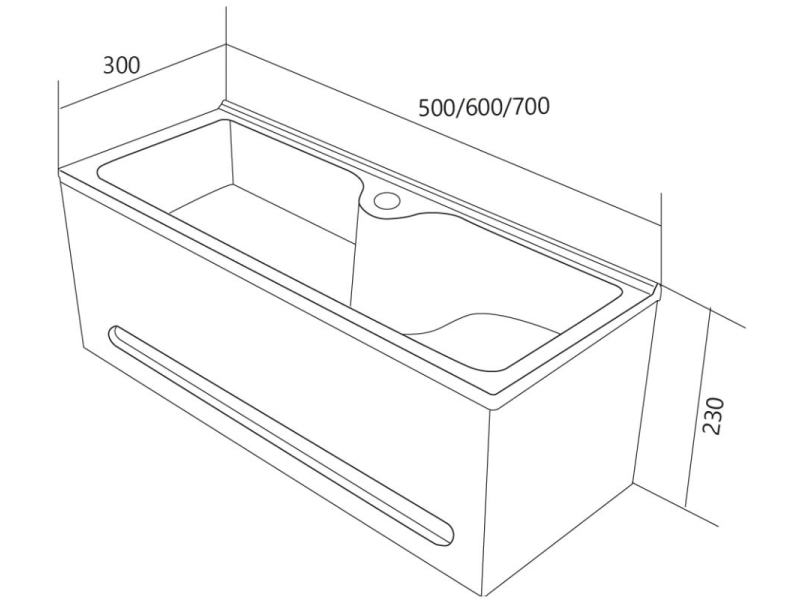 Купить Раковина 1Marka Tiny S 60, с панелью из МДФ, У84220