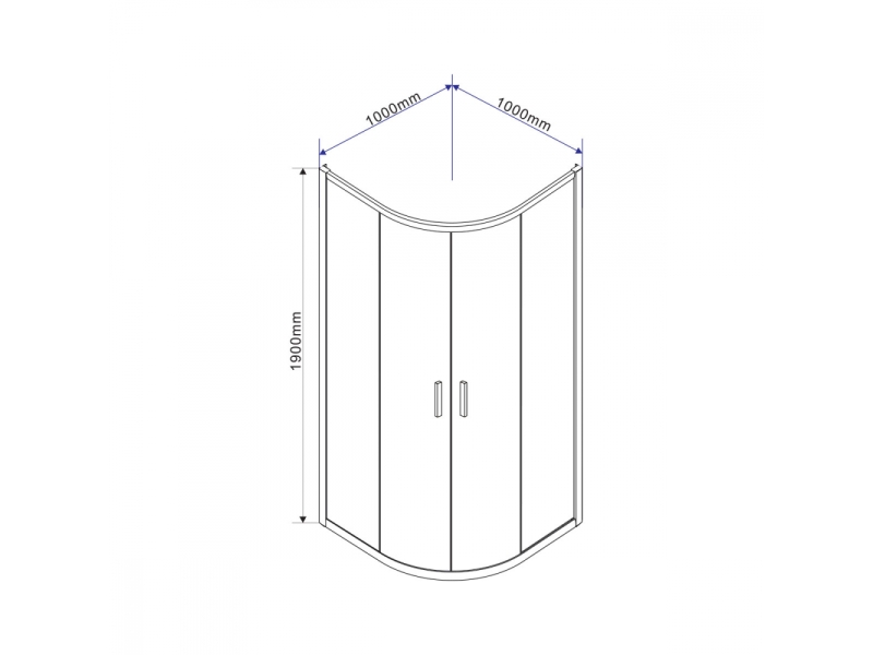 Купить Душевой уголок Vincea Garda VSQ-1G100CL, 100 x 100 см, четверть круга, дверь раздвижная, стекло прозрачное, хром