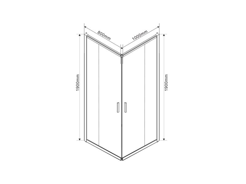 Купить Душевой уголок Vincea Garda VSS-1G8010CL, 100 x 80 см, прямоугольный, дверь раздвижная, стекло прозрачное, хром