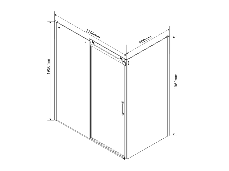 Купить Душевой уголок Vincea Como VSR-1C9012CL, 120 x 90 см, прямоугольный, дверь раздвижная, стекло прозрачное, хром