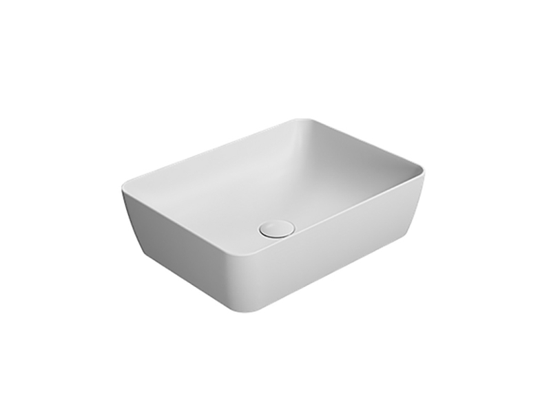 Купить Раковина GSI Nubes накладная, 50 x 38 см, белый матовый, 903709