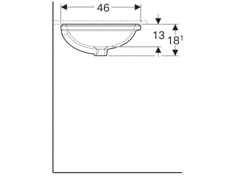 Купить Раковина Geberit Variform 500.754.01.2, 56 x 46 см, белая