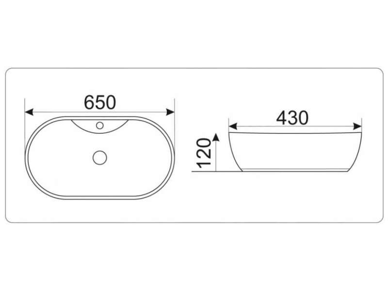 Купить Раковина CeramaLux Серия N 9438 накладная, белый