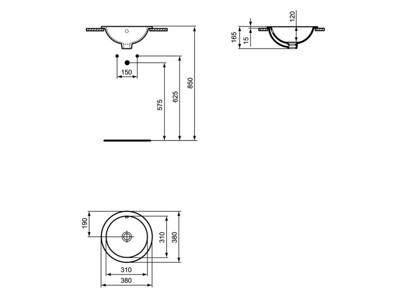 Купить Раковина Ideal Standard Connect 38 см, белый, E505101