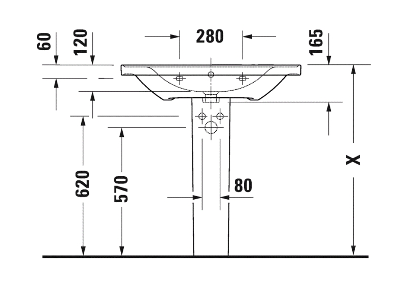 Купить Раковина Duravit D-Neo 80 x 48 см, белая, 2367800000