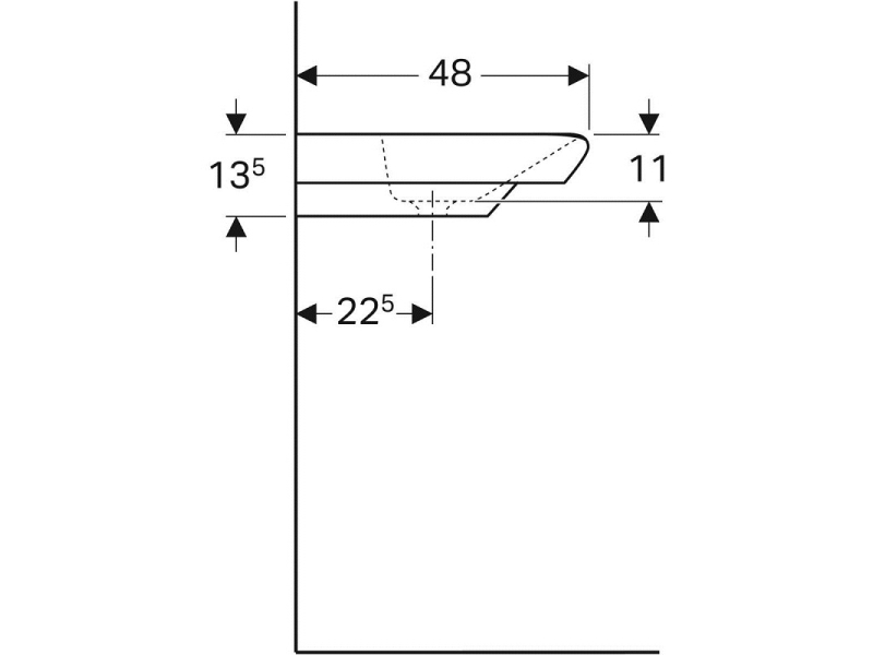 Купить Раковина Geberit myDay 125400600, 100 х 48 см, белая