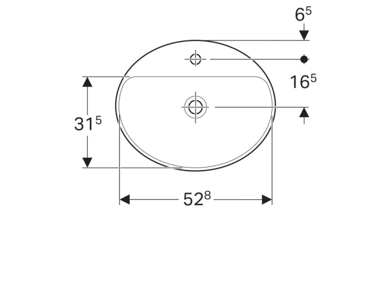 Купить Раковина Geberit Variform 500.722.01.2, 55 x 45 см, белая