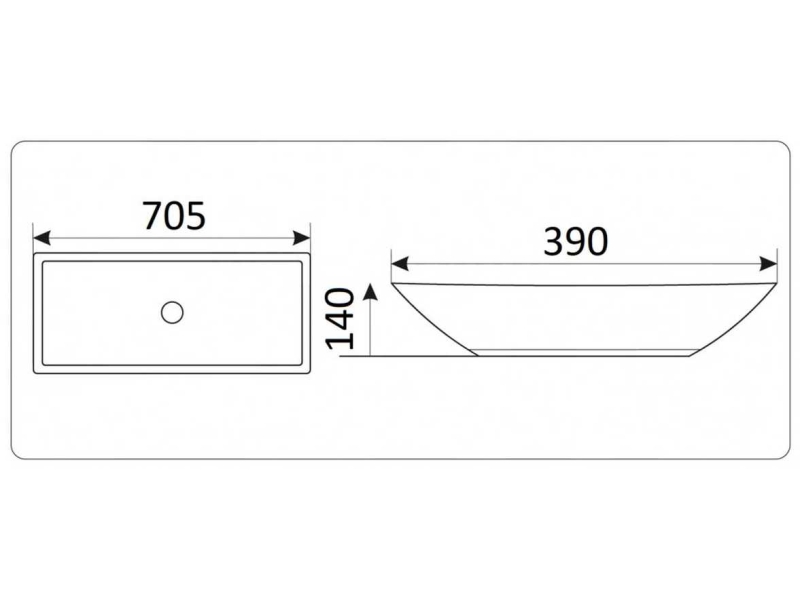 Купить Раковина CeramaLux Серия N 9122 накладная, белый