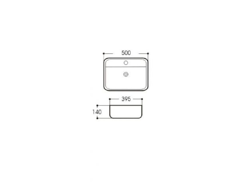 Купить Раковина Aquatek Вега, 50 х 39,5 см, накладная, белая, AQ5506-00