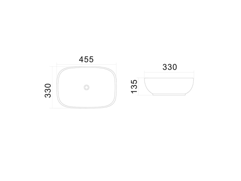 Купить Раковина Am.Pm Universal, 45 см, накладная, фарфор, белый глянцевый, C8FC0X045GWRE