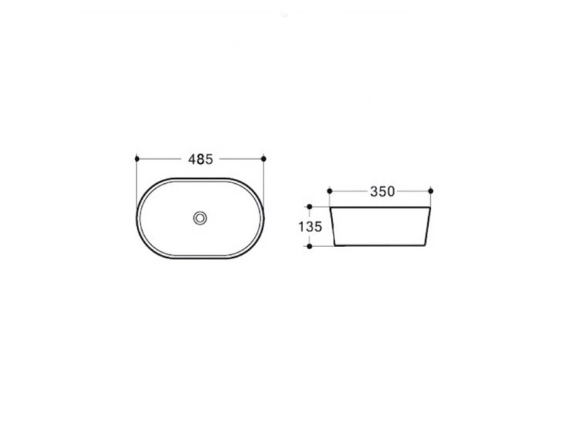 Купить Раковина Vincea 48.5 x 35 см накладная, белый, VBS-301