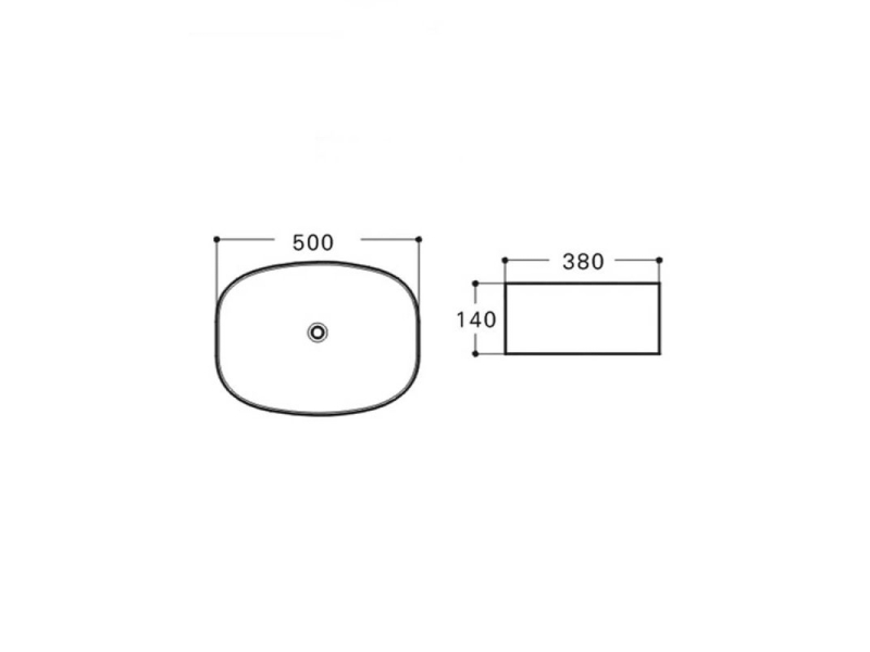 Купить Раковина Vincea 50 x 38 см накладная, белый, VBS-305