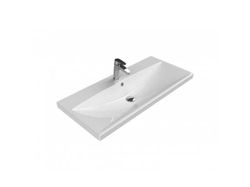 Купить Раковина BelBagno 100 см, керамика, белая, BB-0324-100-LVB