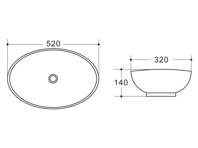 Купить Раковина Belbagno 52 см, белый, BB1147