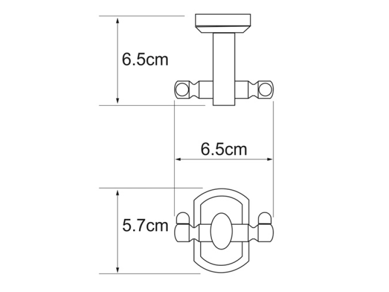 Купить Крючок WasserKRAFT Oder, двойной, K-3023D