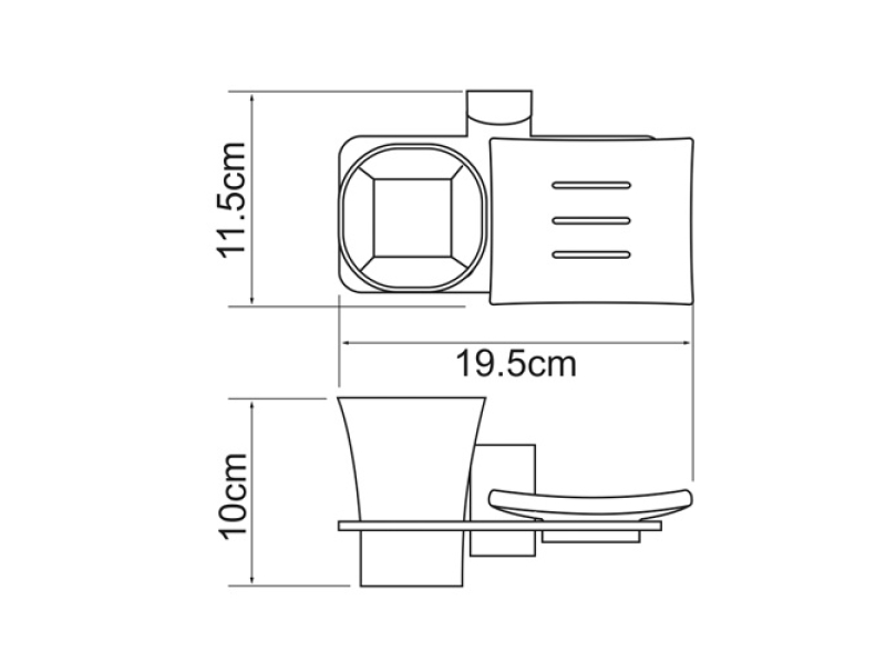 Купить Держатель стакана и мыльницы WasserKRAFT Leine, K-5026