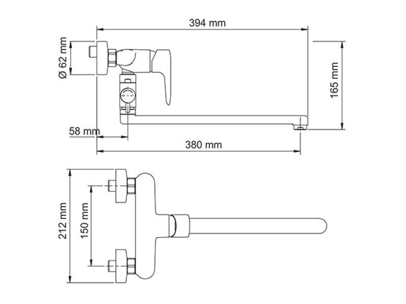 Купить Смеситель для ванны и душа WasserKRAFT 5602L с гарнитуром, хром