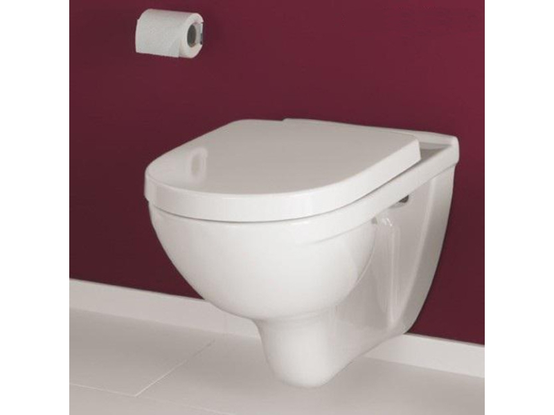 Купить Подвесной безободковый унитаз с сиденьем Soft-Close, Villeroy&Boch O.novo 5660HR01, альпийский белый