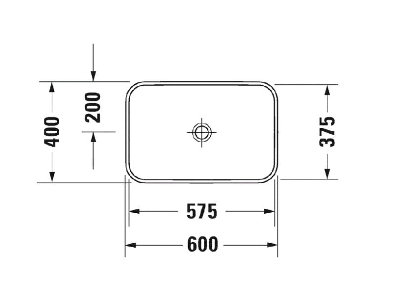 Купить Раковина Duravit Happy D.2 Plus 2359606100 60 x 40 см, антрацит матовый/белый