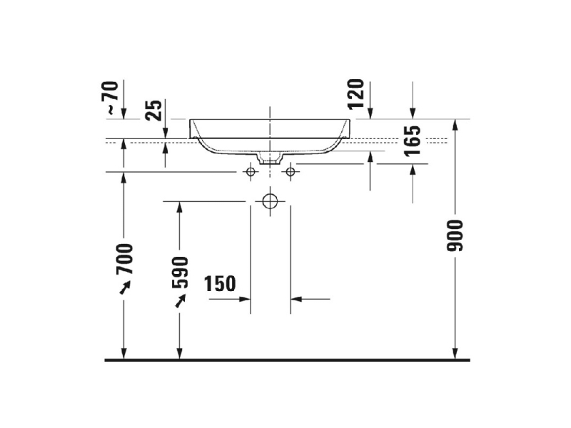 Купить Раковина Duravit Happy D.2 Plus 2359606100 60 x 40 см, антрацит матовый/белый