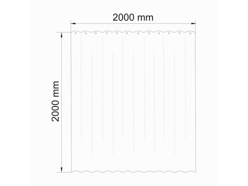 Купить Штора для ванной навесная WasserKraft Vils, 200 x 200 см, SC-10202