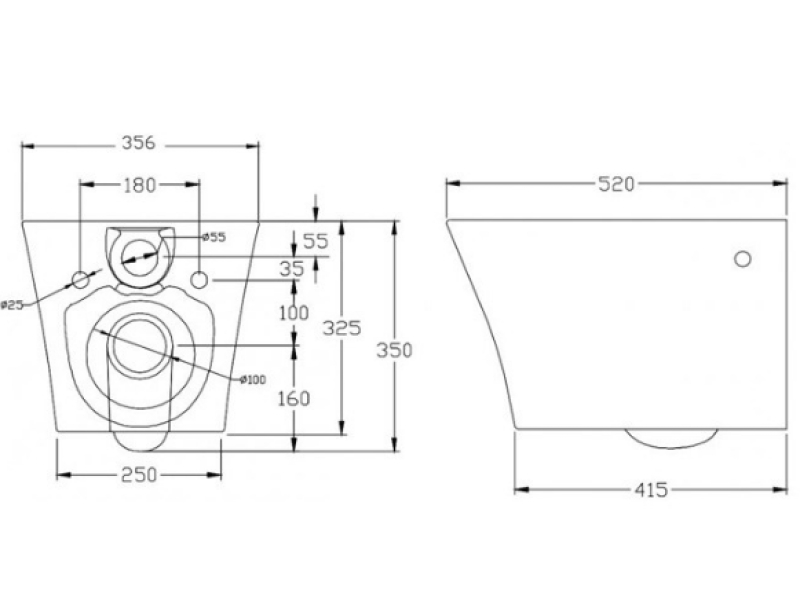 Купить Унитаз подвесной BelBagno Flay-R BB506CH, безободковый