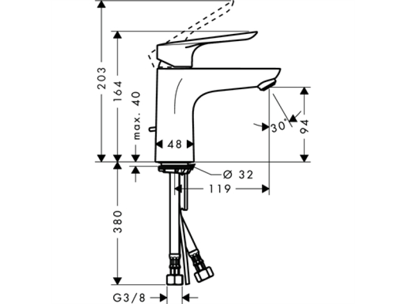 Купить Смеситель для раковины Hansgrohe Logis E 71161000