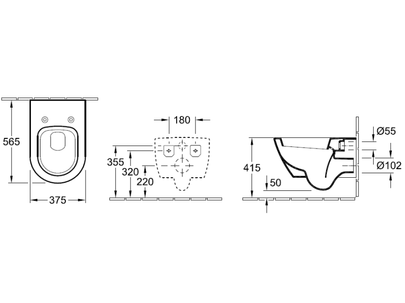 Купить Подвесной унитаз Villeroy&Boch Subway 56001001