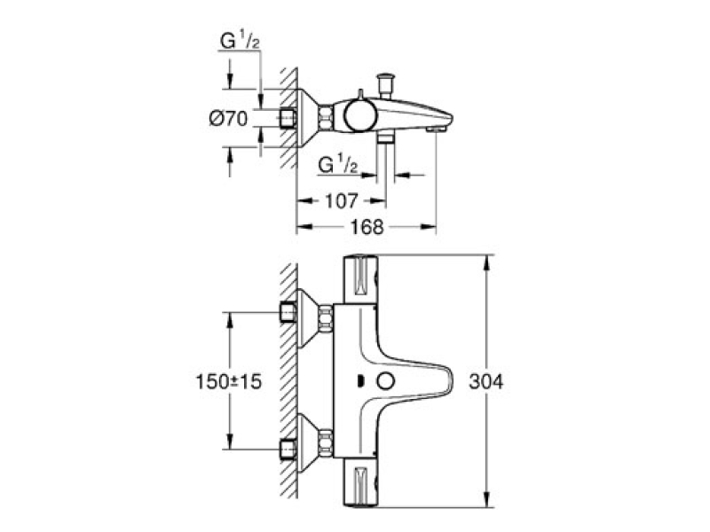 Купить Термостат Grohe Grohtherm 800 34567000 для ванны