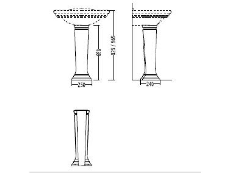 Купить Раковина Devon&Devon Westminster, IBLG(1-3)FWES