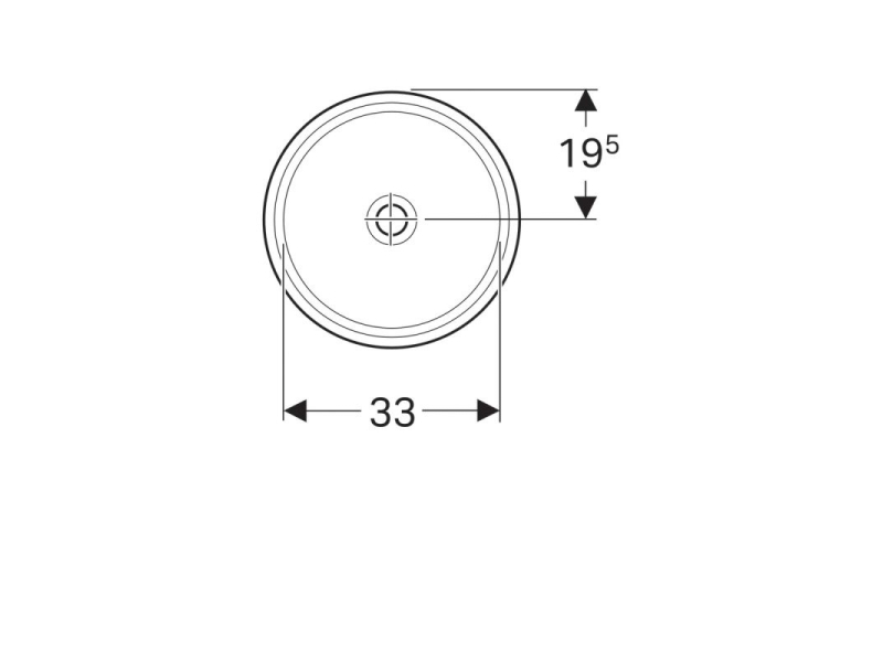 Купить Раковина Geberit Variform 500.746.01.2 D 33 см круглая, без перелива