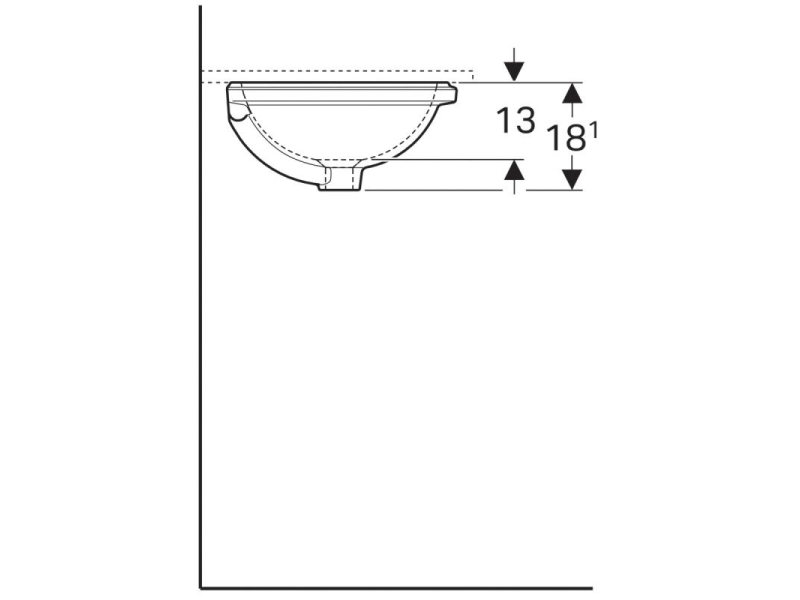 Купить Раковина Geberit Variform 500.746.01.2 D 33 см круглая, без перелива