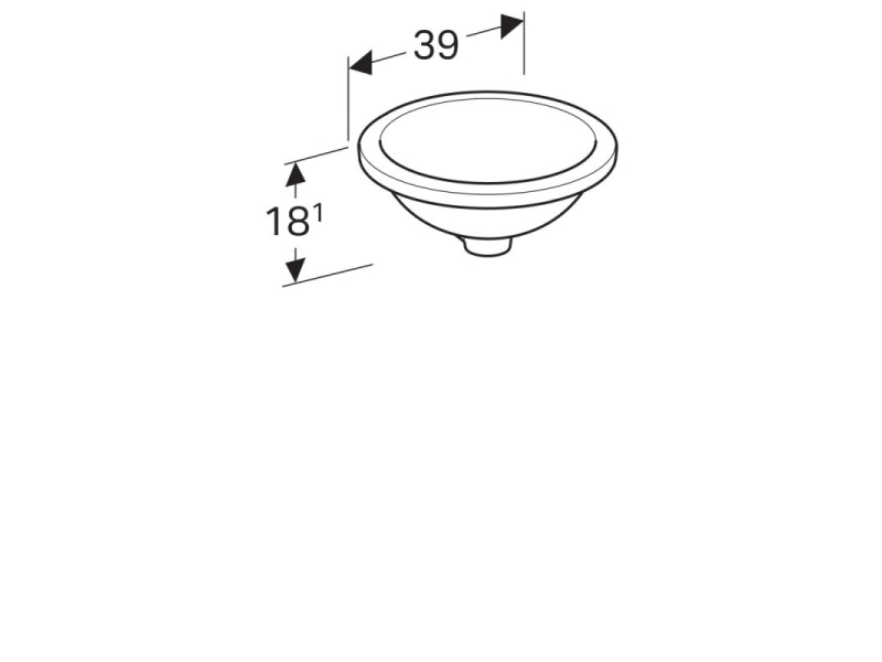 Купить Раковина Geberit Variform 500.746.01.2 D 33 см круглая, без перелива