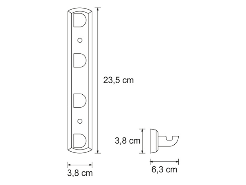 Купить Крючок настенный WasserKRAFT Kammel, 4 крючка, K-8374W