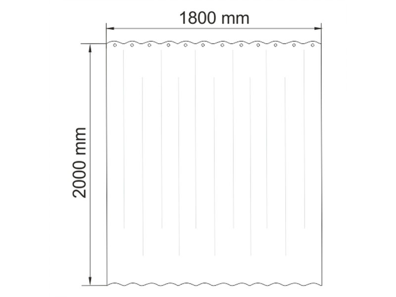 Купить Штора для ванной WasserKraft SC-79101 180 x 200 см навесная